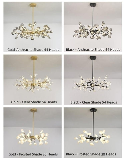 Golden Branch Firefly Lollipop Chandelier Lighting - The Finishing Touch Decor, LLC