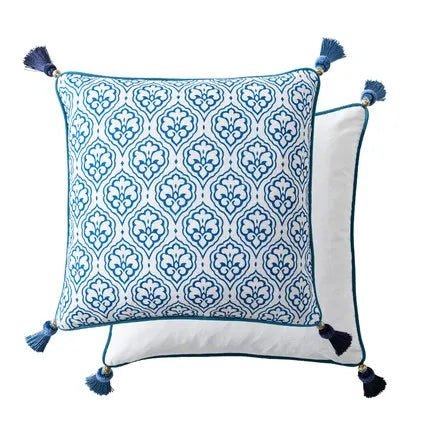 Blue & White Chinese Porcelain Pattern Throw Pillow Covers - The Finishing Touch Decor, LLC