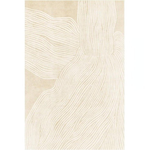 Beautiful Japandi Minimalist Neutral Area Rug - The Finishing Touch Decor, LLC