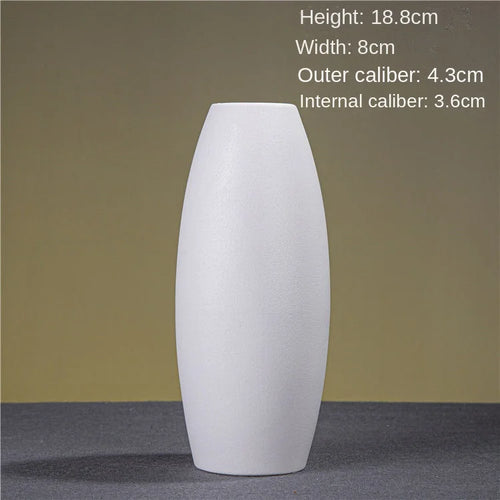 Black & White Ceramic Vase Modern Simple Vases - The Finishing Touch Decor, LLC