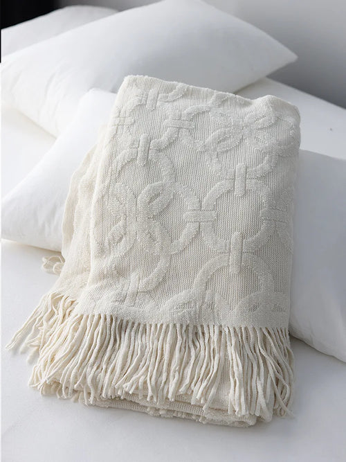 Soft Circular Chain Pattern Cozy Comfort Throw Blanket - The Finishing Touch Decor, LLC