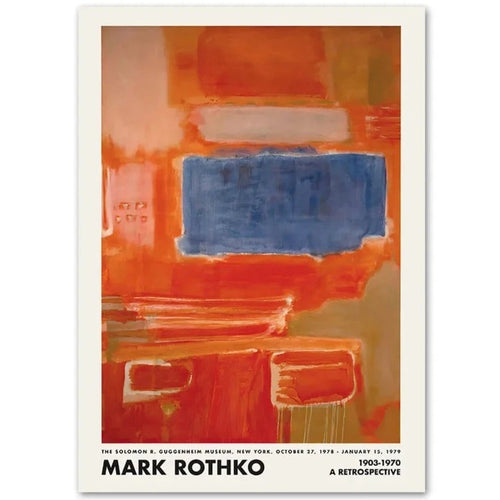 Color Block Mark Rothko Exhibition Poster Print Wall Art - The Finishing Touch Decor, LLC