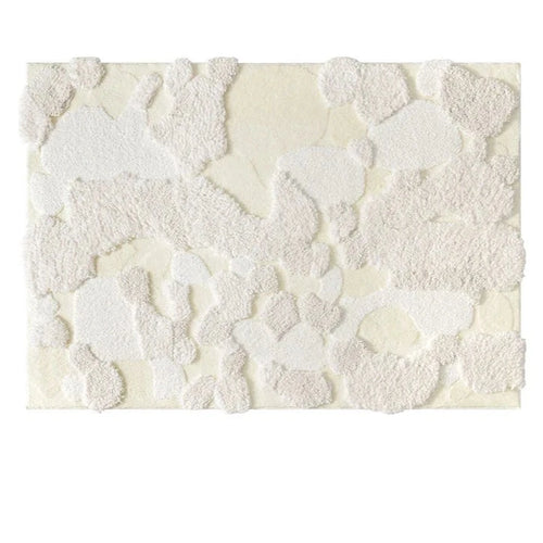 Fluffy Beige White Nordic Textured Thick Carpet - The Finishing Touch Decor, LLC