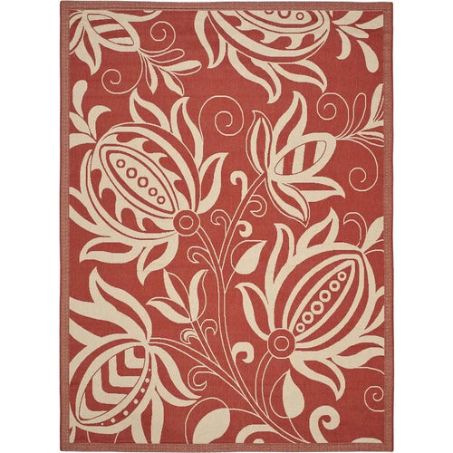 Large Floral Pattern Non-Shedding Indoor/Outdoor Area Rug - The Finishing Touch Decor, LLC