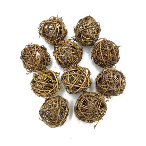 Wicker Rattan Decorative Accent Balls for Bowls or Vase Filler - The Finishing Touch Decor, LLC