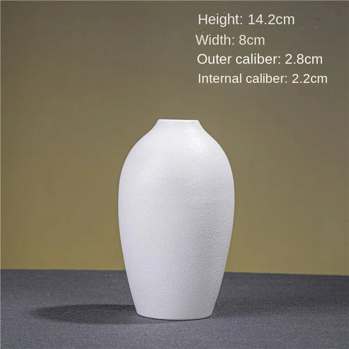 Black & White Ceramic Vase Modern Simple Vases - The Finishing Touch Decor, LLC