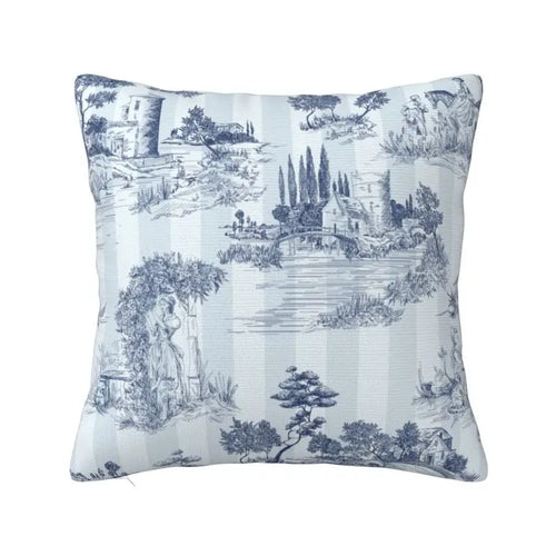 Vintage "Toile De Jouy" Romantic Print Throw Pillow Covers - The Finishing Touch Decor, LLC