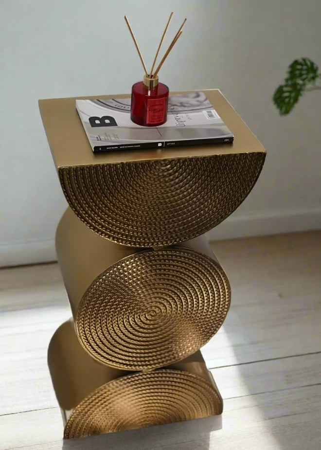 Living room side table, Nordic art sofa, simple modern, metal, wheat, retro side table, corner coffee table