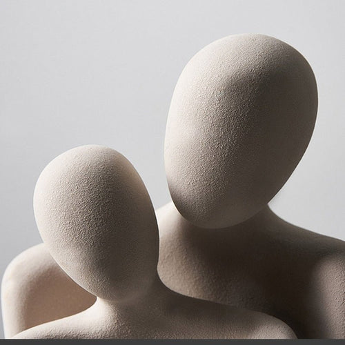 Nestled "Abstract Embrace" Modern Ceramic Figurines - The Finishing Touch Decor, LLC