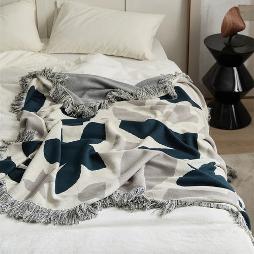 Retro Abstract Pattern Nordic Soft Cotton Throw Blanket - The Finishing Touch Decor, LLC