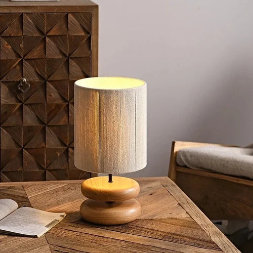 Japanese Style Modern Wood Table Lamp - The Finishing Touch Decor, LLC