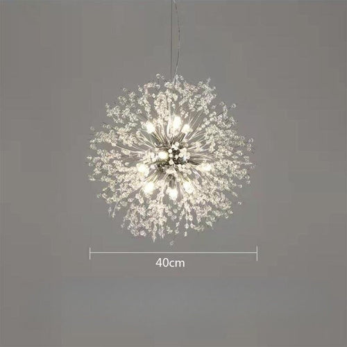 Spherical Dandelion Crystal Gold or Chrome Pendant LED Chandelier - The Finishing Touch Decor, LLC