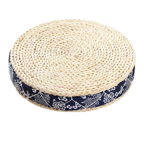 Tea Ceremony Handmade Straw Round Tatami Floor Cushion Seat - The Finishing Touch Decor, LLC