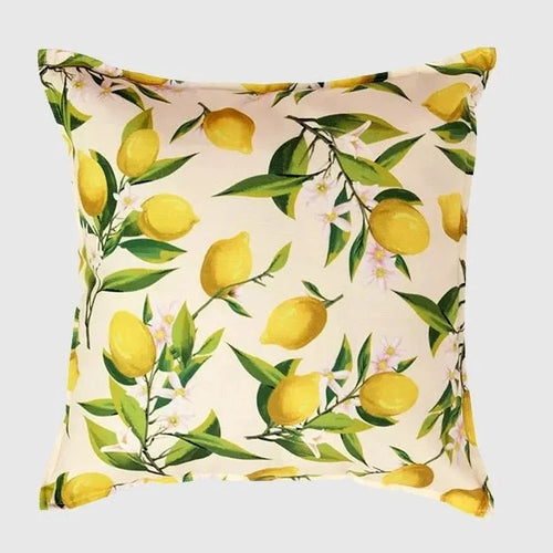 Lemon Print Waterproof Indoor/Outdoor Throw Pillow Covers - The Finishing Touch Decor, LLC