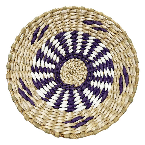 Hanging Seagrass Woven Round Boho Wicker Wall Art - The Finishing Touch Decor, LLC