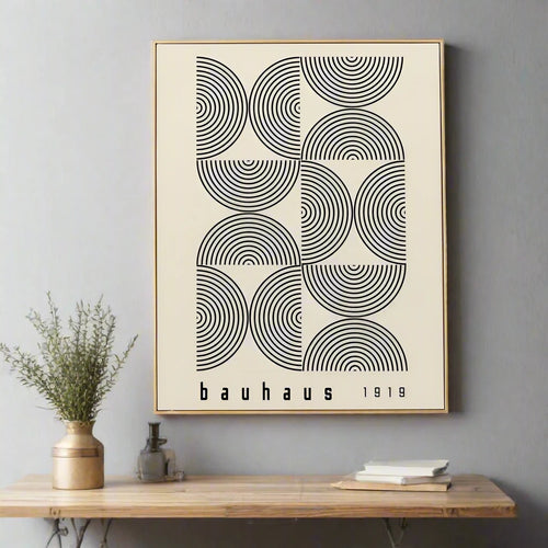 Bauhaus Scandi Cotton Canvas Exhibition Print Wall Art - The Finishing Touch Decor, LLC