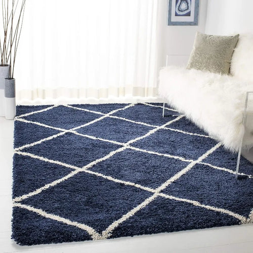 Trellis Pattern Grey & Ivory, Modern Thick Area Rug - The Finishing Touch Decor, LLC