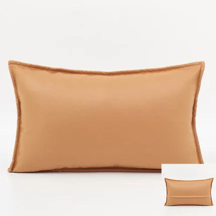 Burnt Orange Ivory Design Throw Pillow Cover - 30x50cm - The Finishing Touch Decor, LLC