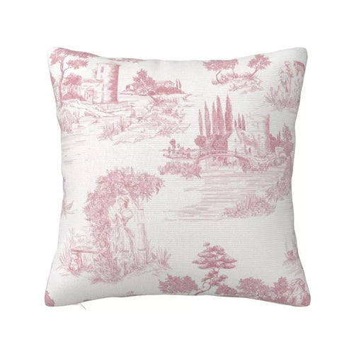 Vintage "Toile De Jouy" Romantic Print Throw Pillow Covers - The Finishing Touch Decor, LLC