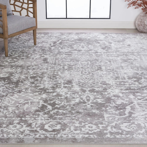 Intricate Pattern Distressed Look Persian Area Rug - 5x7' - The Finishing Touch Decor, LLC