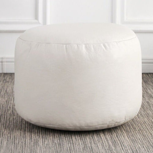 Faux Leather Small Round Foot Stool Pouf - Color Variety - The Finishing Touch Decor, LLC