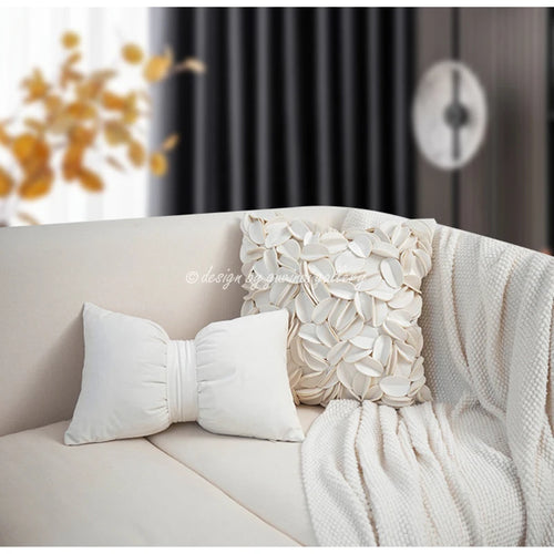 Spring Solid Color Romantic Flower Petals Throw Pillow Covers - 45x45cm - The Finishing Touch Decor, LLC