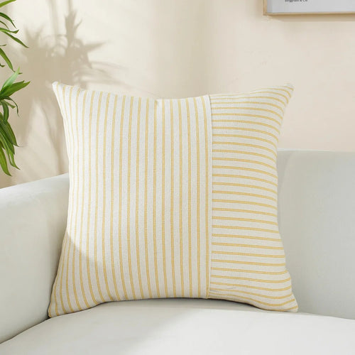 Thick Cotton Linen Pin-Striped Throw Pillow Covers - The Finishing Touch Decor, LLC