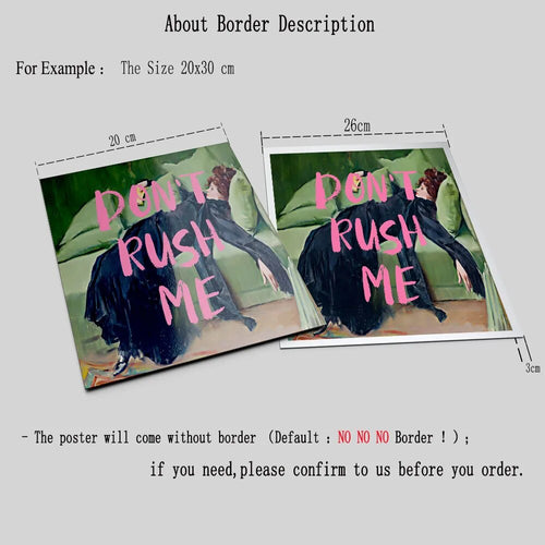 Pink Graffiti Spray "Don't Rush Me" Victorian Woman Canvas Print - The Finishing Touch Decor, LLC