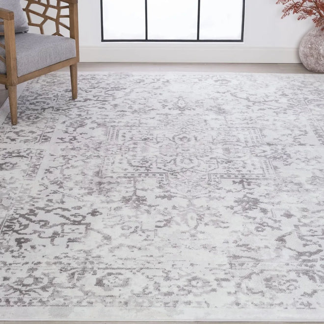 Intricate Pattern Distressed Look Persian Area Rug - 5x7' - The Finishing Touch Decor, LLC