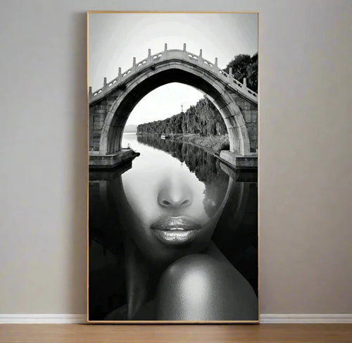 Avant Garde Black & White Female Artistic Headshot Canvas - The Finishing Touch Decor, LLC