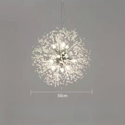 Spherical Dandelion Crystal Gold or Chrome Pendant LED Chandelier - The Finishing Touch Decor, LLC