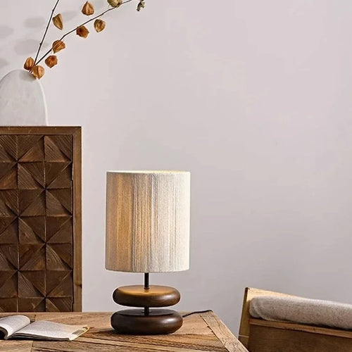 Japanese Style Modern Wood Table Lamp - The Finishing Touch Decor, LLC