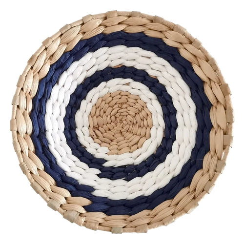 Hanging Seagrass Woven Round Boho Wicker Wall Art - The Finishing Touch Decor, LLC