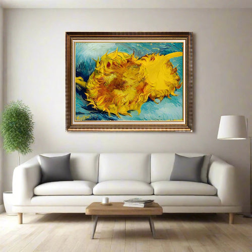 Vincent Van Gogh "Sunflower" Repro Hand-Painted Oil Painting