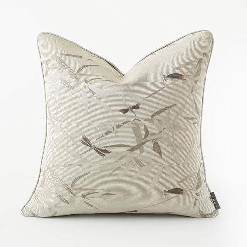 Mountain & Bamboo Leaf Japanese Zen Throw Pillow Covers - The Finishing Touch Decor, LLC