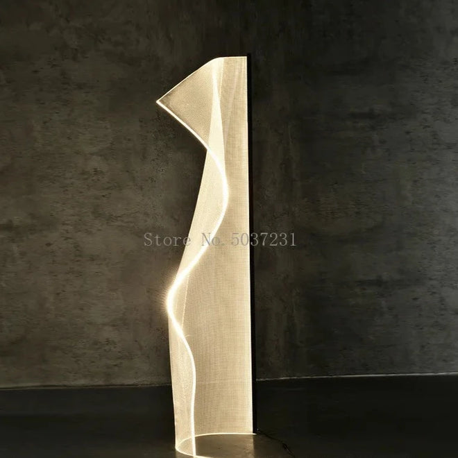 Irregular Wave Tall 4ft Standing Post-Modern Floor or Table Lamp - The Finishing Touch Decor, LLC