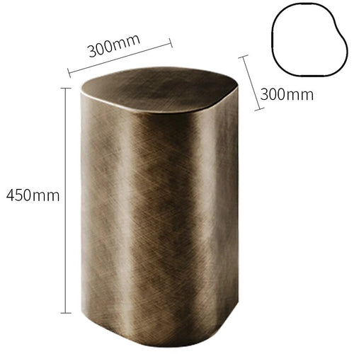 Brushed Metal Modern Minimalist Side Table - The Finishing Touch Decor, LLC