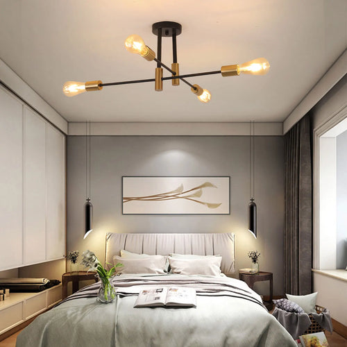 Industrial Modern Sputnik Pendant Chandelier Light - The Finishing Touch Decor, LLC