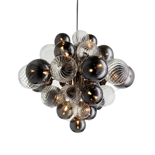 Glass Bubble Ball Post-Modern Iron Pendant Chandelier - The Finishing Touch Decor, LLC