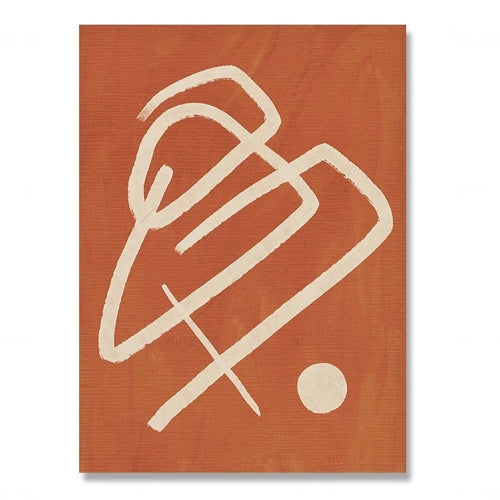 Burnt Orange Abstract Line Minimalist Art Canvas Print - The Finishing Touch Decor, LLC