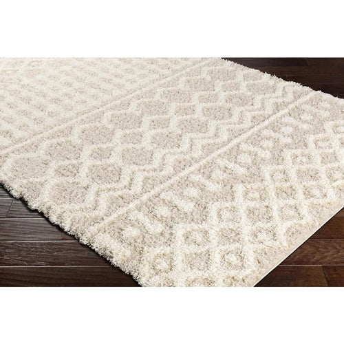 Plush Beige Moroccan Shag Area Rug 7 x 10 ft - The Finishing Touch Decor, LLC