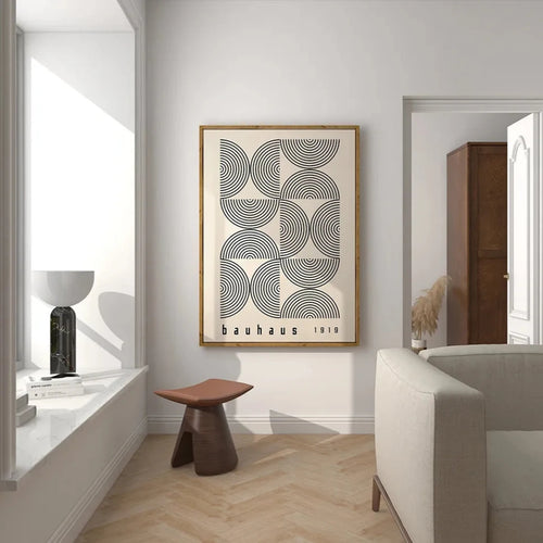 Bauhaus Scandi Cotton Canvas Exhibition Print Wall Art - The Finishing Touch Decor, LLC