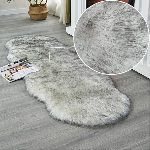 Soft Shaggy White Faux Fur Area Rug Floor & Chair Throw Carpet - The Finishing Touch Decor, LLC