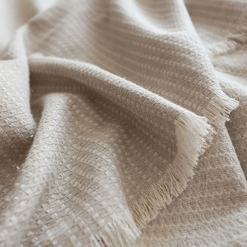 Breathable Waffle Knit Soft Linen Cotton Blanket - The Finishing Touch Decor, LLC