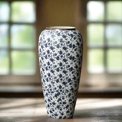 Blue & White Jingdezhen Porcelain Antique Vases