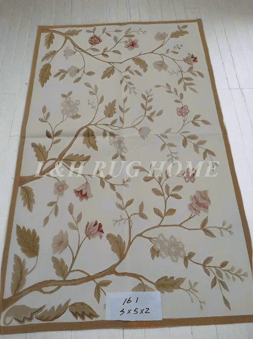 100% Wool Aubusson Handmade Tapestry or Area Rug