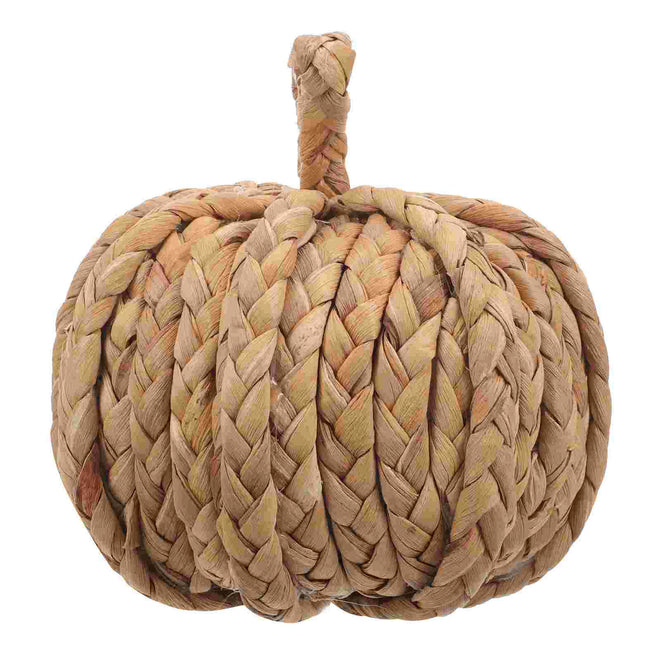 Pumpkin Ornaments Decorative Table Autumn Christmas Decorations Adorn Straw Decors Crochet Party Supplies