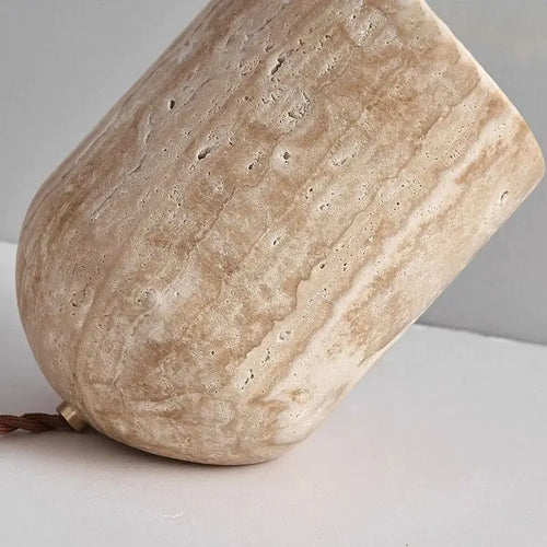 Natural Yellow Cave Stone Travertine Floor Table Lamp - The Finishing Touch Decor, LLC