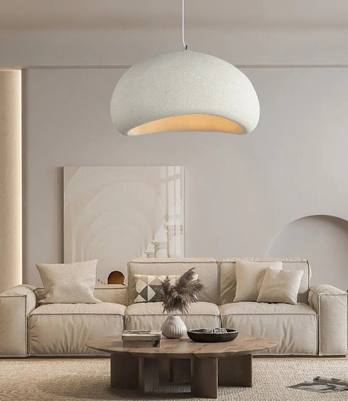 Wabi Sabi White Hanging Dome Pendant Chandelier - The Finishing Touch Decor, LLC