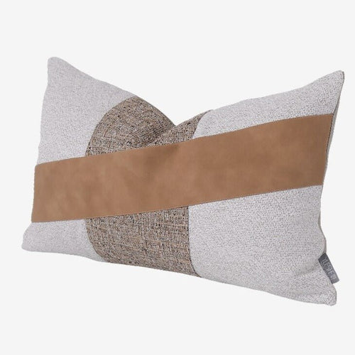 Coffee Faux Suede Stripe Modern Accent Throw Pillow Covers - The Finishing Touch Decor, LLC